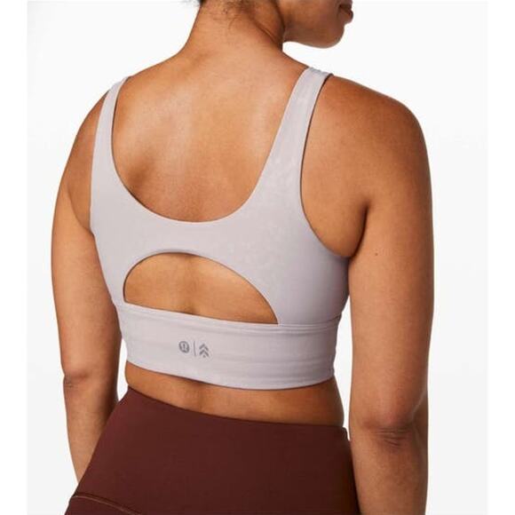 Lululemon Stronger As One Long Line Bra Lululemon X Barrys Light Chrome Size 2 - Picture 4 of 9